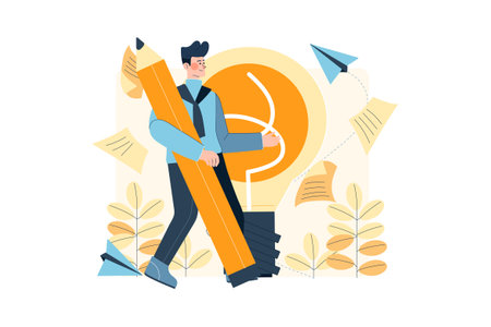 Business Illustration concept. Flat illustration isolated on white backgroundのイラスト素材