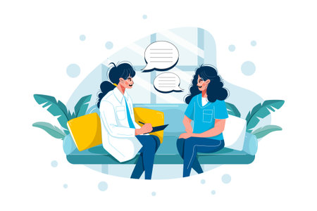 Healthcare Illustration concept. Flat illustration isolated on white backgroundのイラスト素材