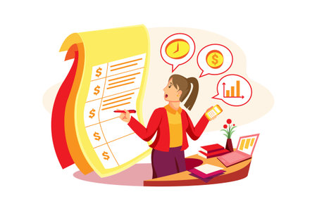 Business Illustration concept. Flat illustration isolated on white backgroundのイラスト素材