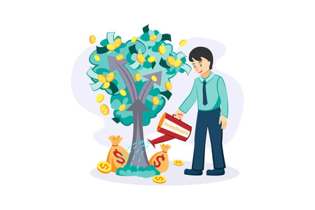 Finance Management Illustration concept. Flat illustration isolated on white backgroundのイラスト素材