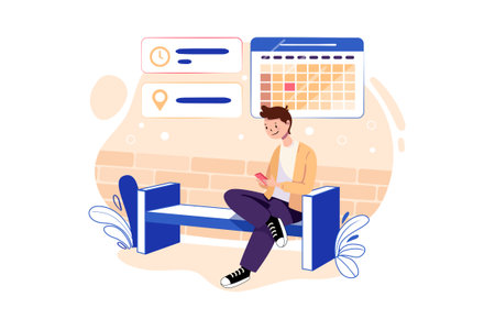 Appointment Illustration concept. Flat illustration isolated on white backgroundのイラスト素材