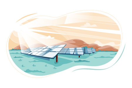 Renewable Energy Illustration concept. Flat illustration isolated on white backgroundのイラスト素材