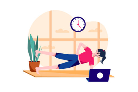 Online Education Illustration concept. Flat illustration isolated on white backgroundのイラスト素材