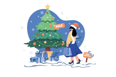 Christmas Decoration At Homeのイラスト素材