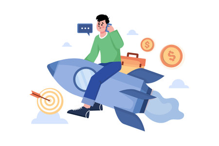 Startup Life Vector Illustration Conceptのイラスト素材