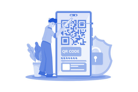 Code Scanner Illustration concept. A flat illustration isolated on white backgroundのイラスト素材