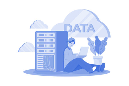 Cloud computing service Illustration concept on white background