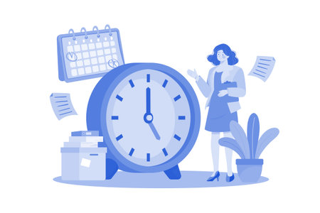 Job seekers dress professionally and arrive on time for interviews.のイラスト素材