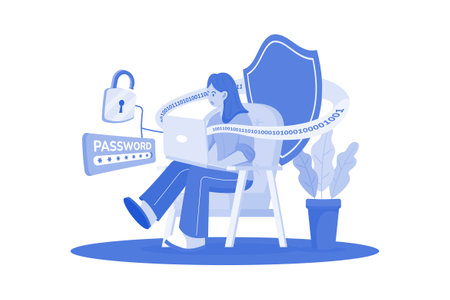 Email encryption ensures privacy and security.のイラスト素材