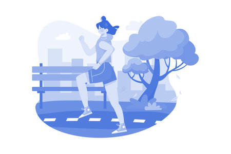 Go Jogging In The Parkのイラスト素材