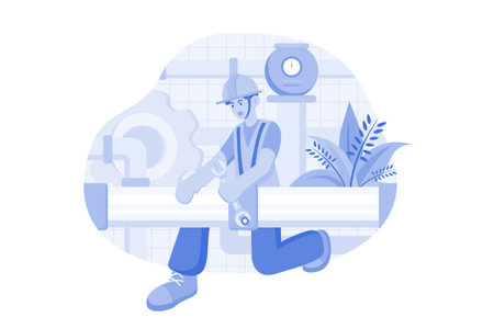 Professions Illustration concept. A flat illustration isolated on white backgroundのイラスト素材
