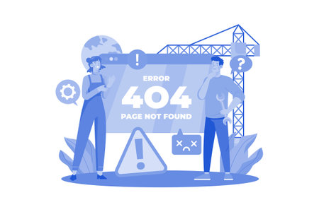 Error 404 Illustration concept on a white backgroundのイラスト素材