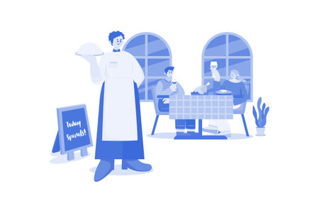 Server Illustration concept on a white background