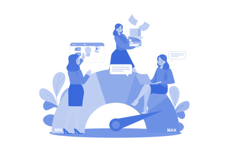 Business Woman With High Productivityのイラスト素材