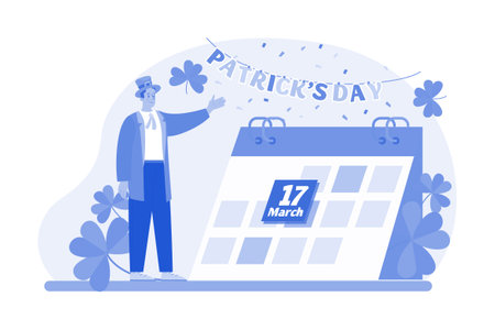 St. Patrickâs Day Illustration concept on white backgroundのイラスト素材