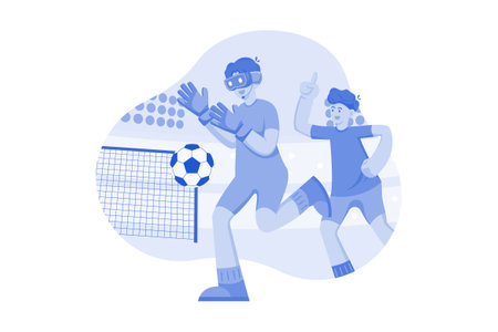 Sports Games Virtual Concept Illustration concept on white backgroundのイラスト素材
