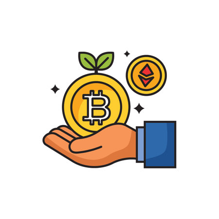 Crypto Investment Iconのイラスト素材