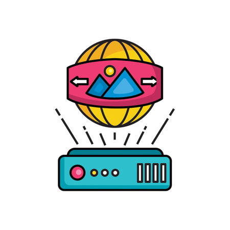 Holographic Image Iconのイラスト素材