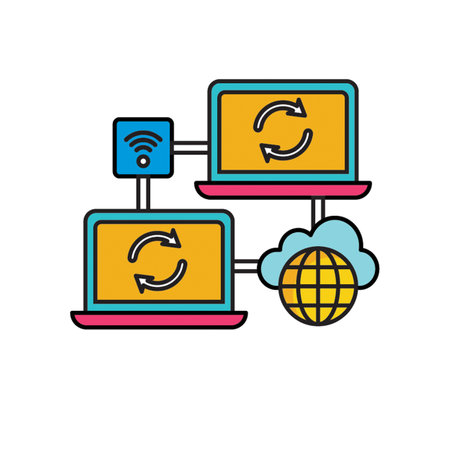 Network Sharing Iconのイラスト素材