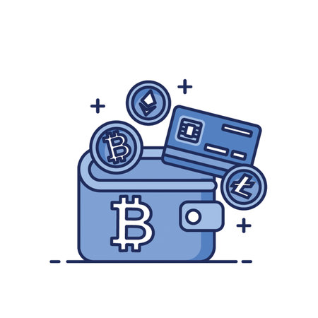 Blockchain Wallet Iconのイラスト素材
