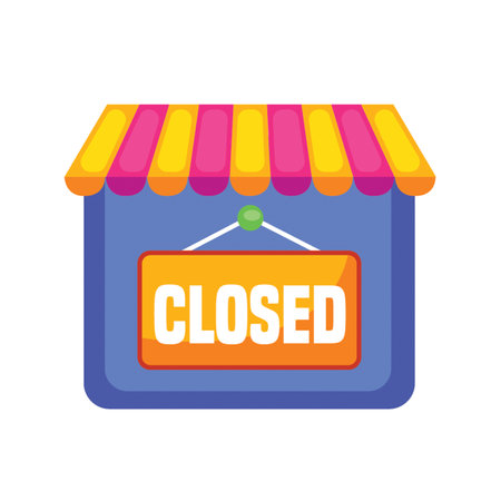 Shop Close Iconのイラスト素材