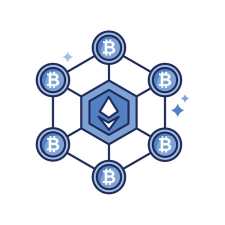 Crypto Distributed Network Iconのイラスト素材