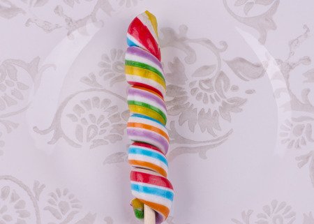 Lollipop on plateの写真素材