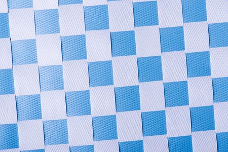 White and blue colored ornamental check texture