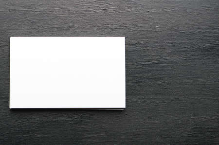 Business card on black background.の写真素材