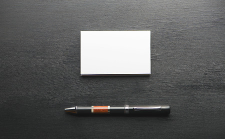 Business card and pen. Business.の写真素材