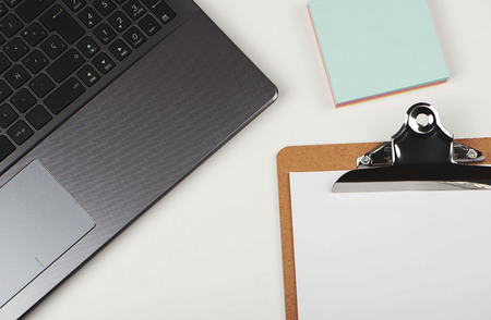 Office equipment on work table. Laptop.の写真素材