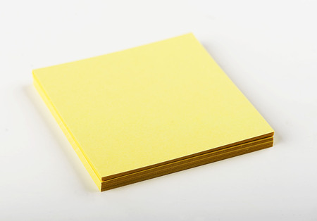 Yellow of blue paper notes. Isolated.