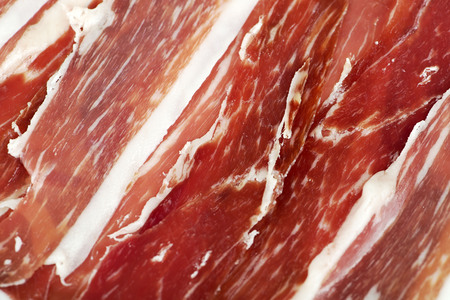 Close-up of ham. Spanish typical food.の写真素材