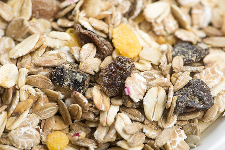 Close-up of cereal for breakfast.の写真素材