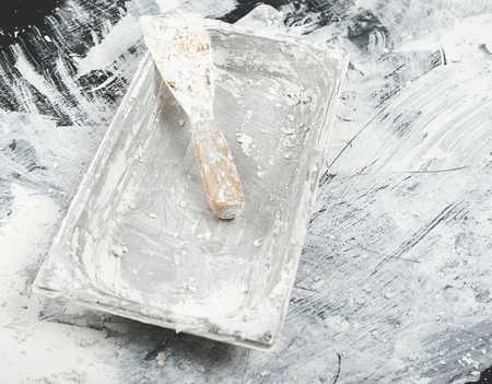 Construction tool to spread the plaster.の写真素材