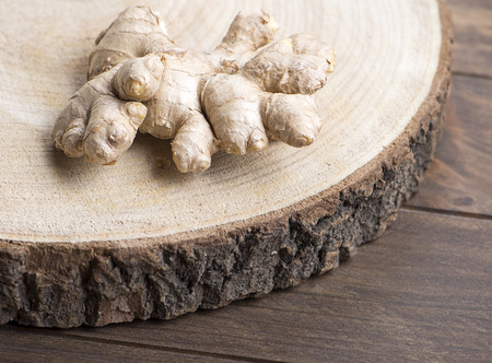 Ginger on wood. Foodの写真素材
