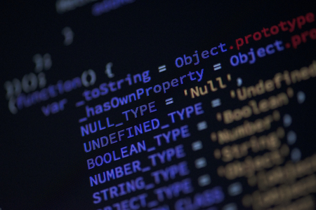 Lines of code of a software with several colors. Software conceptの写真素材
