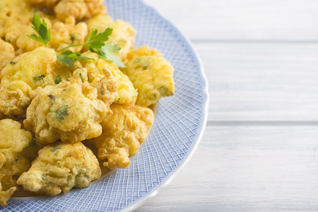 Cod fritters. Spanish food.の写真素材