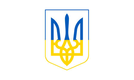 The flag and emblem of Ukraine.のイラスト素材