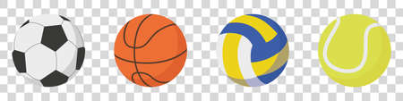Sport ball set. Ball icons.のイラスト素材