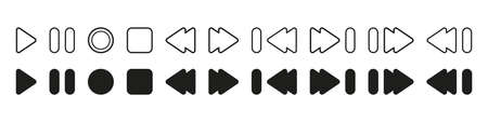 Media and Video player icons collection.のイラスト素材