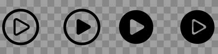 Play and pause buttons vector icon illustration design.Video Audio Player. Player Button set icon symbol vector.のイラスト素材