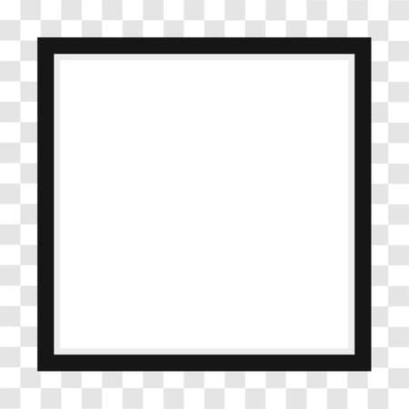 Vector Realistic Mofern Interior Black Blank Square Wooden Poster Picture Frame Set Closeup on White Wall Mock-up.のイラスト素材