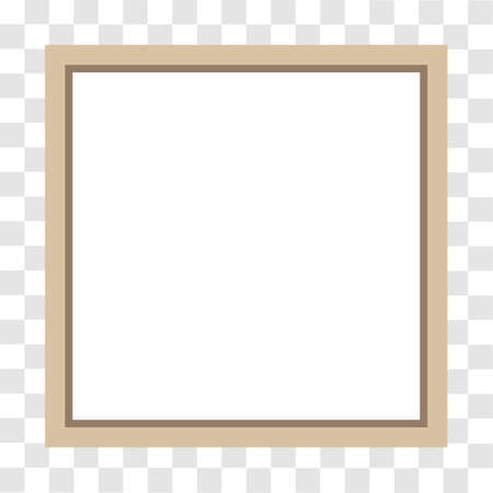 Vector Realistic Mofern Interior Black Blank Square Wooden Poster Picture Frame Set Closeup on White Wall Mock-up.のイラスト素材