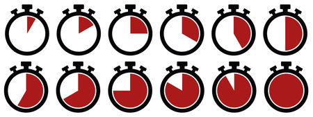 Timers icon on transparent background. Isolated vector elements. Stopwatch symbolのイラスト素材