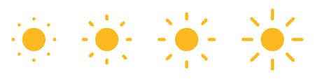 Sun icons vector isolated on white background. Shine sun ray set.のイラスト素材