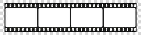 Film strip isolated vector icon. Retro picture with film strip icon. Film strip roll.のイラスト素材