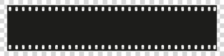 Film strip isolated vector icon. Retro picture with film strip icon. Film strip roll.のイラスト素材