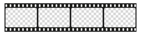Film strip isolated vector icon. Retro picture with film strip icon. Film strip roll.のイラスト素材