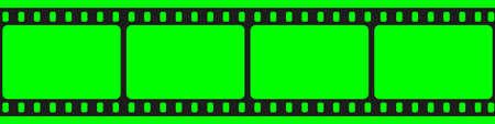 Film strip isolated vector icon. Retro picture with film strip icon. Film strip roll.のイラスト素材